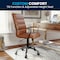 Flash Furniture Mid-Back Brown/Black LeatherSoft Executive Swivel Chair GO-2286M-BR-BK-GG - alternate 4